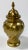 Add a little shine to your mantle or bookshelves with this lidded brass urn. Nice swirl design to body and lid. Fabulous...