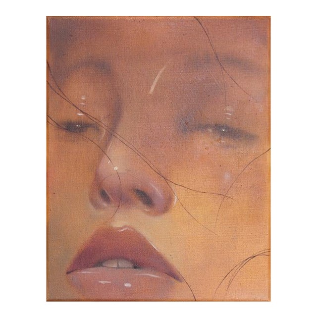 Dusky - Original Neutral Contemporary Figurative Oil Painting on Canvas For Sale