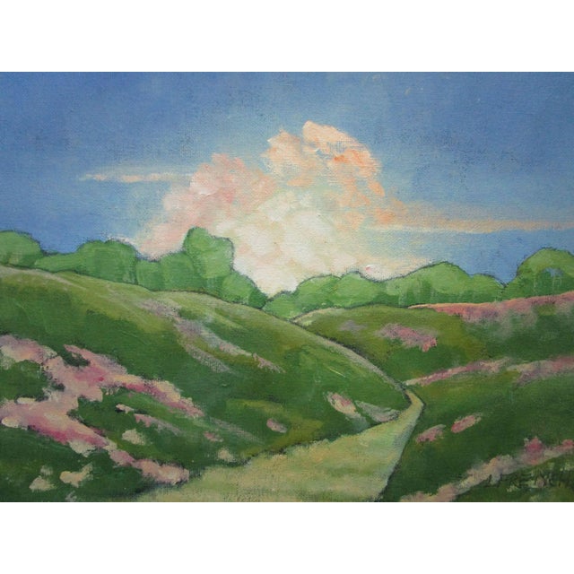 Contemporary Ojai Hills Sunrise Lynne French California Landscape O/C 11x14 For Sale - Image 3 of 5