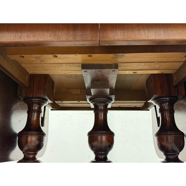 Duncan Phyfe Style Drop Leaf Dining Table, Vintage For Sale - Image 12 of 12