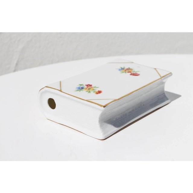 1930s Porcelain Book Toothpick Holder by Vista Alegre, Portugal For Sale - Image 13 of 13