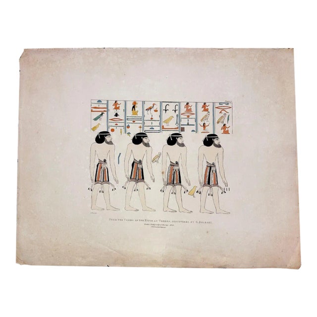 Belzoni, Giovanni Battista -Egypt & Nubia Original Hand Colored Plate 1820 For Sale