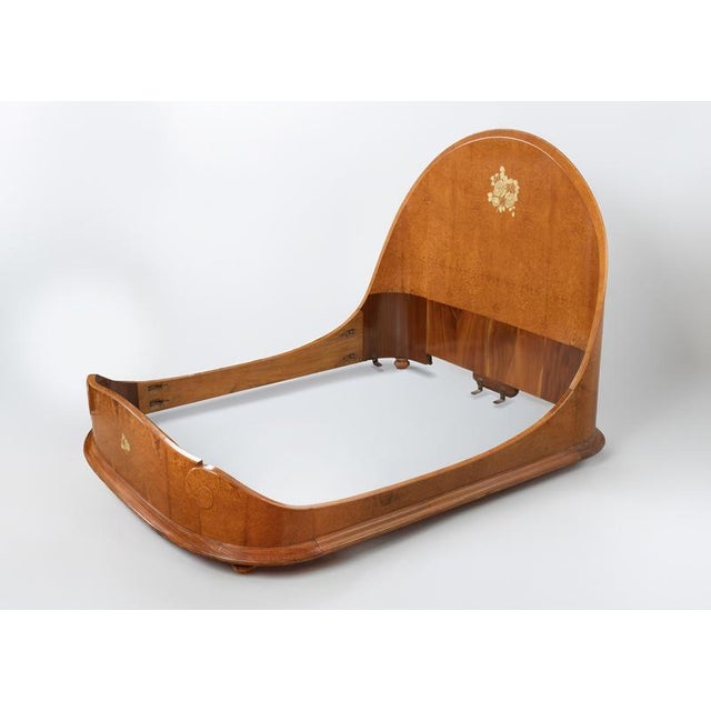 Art Deco Bed in Mahogany and Amboyn from Jules Leleu, 1923 For Sale - Image 13 of 18