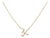 10K Yellow Gold Diamond Accent "K" Initial Script Style Pendant Necklace For Sale