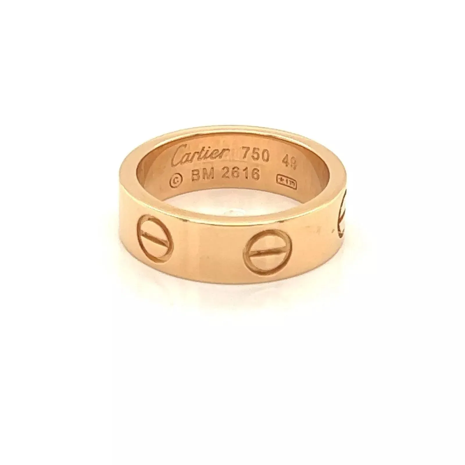 Cartier Love 18k Pink Gold Ring - Size 4.5 | Chairish