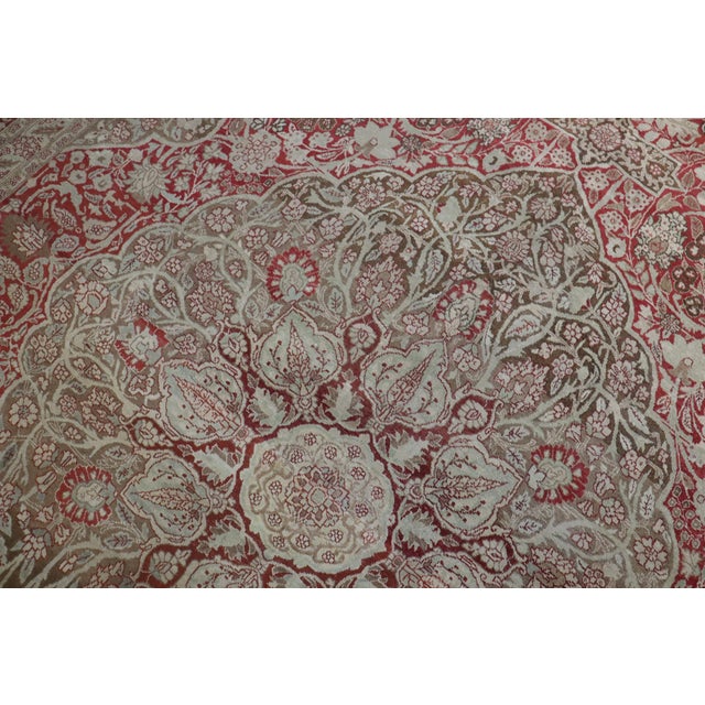 Antique Zabihi Collection Elegant Oversize Brown Persian Tabriz Carpet For Sale - Image 12 of 13