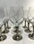 Set of 12 Williams-Sonoma 4” Diameter Pewter Stem Hand-Blown Crystal Wine Gobles Williams-Sonoma pewter stem crystal...