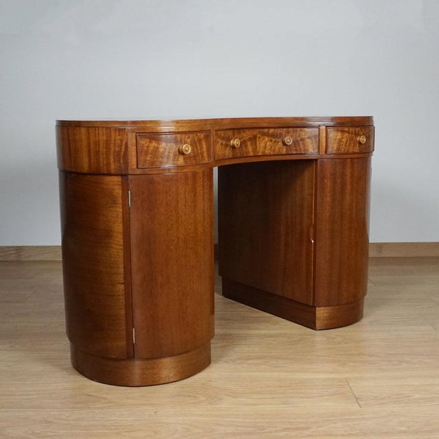 Art Deco Kidney Shaped Desk, 1920s For Sale - Image 11 of 11