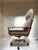 Wood Vintage Upholstered and Teak Swivel Armchair Attributed to Arnie Wahl Iversen for Komfort For Sale - Image 7 of 7