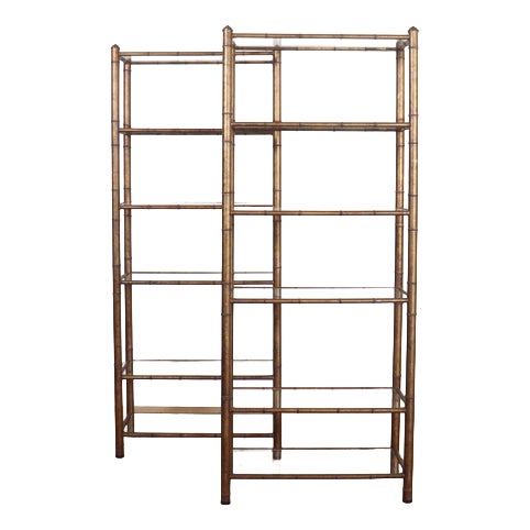 Scottish Faux Bamboo Shelves, 1960s, Set of 2 For Sale