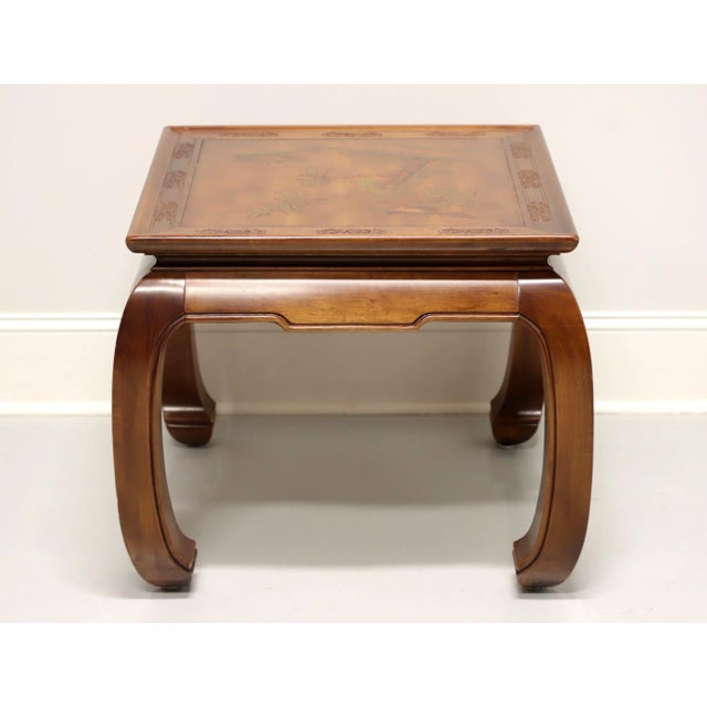 Late 20th Century Late 20th Century Asian Chinoiserie Ming Carved End Side Table - A For Sale - Image 5 of 10