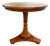 1990s Ethan Allen Neoclassical Round Inlaid Walnut Pedestal Accent Table For Sale