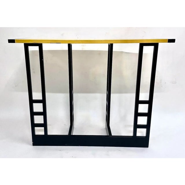 Vintage Art Deco Macintosh style console table with ladder style base and legs. No maker's marks.