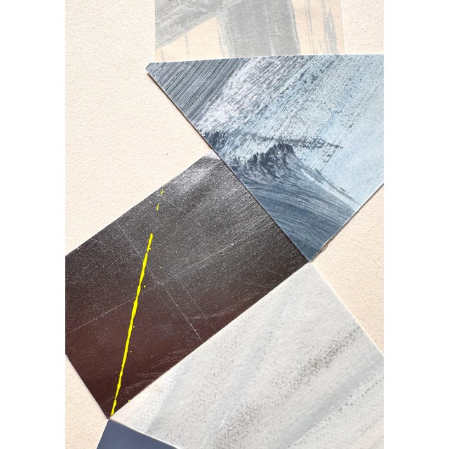 Paper "Im Blue 6" Original Mixed-Media Collage on Paper by Zac Woodie For Sale - Image 7 of 8