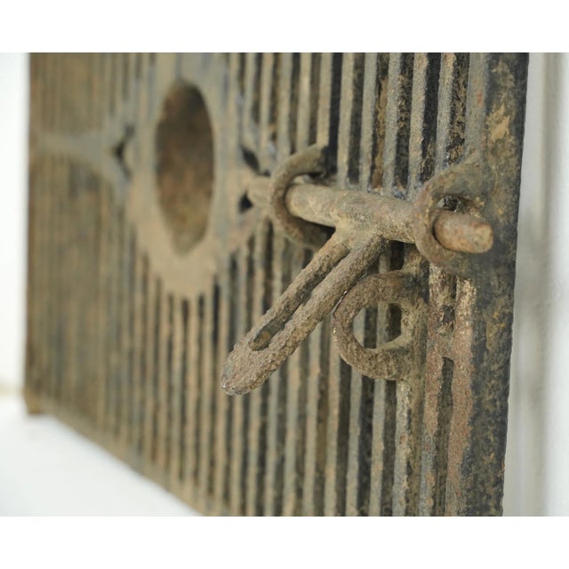 Mid 20th Century Hinged Figural Cast Iron Window Grate For Sale - Image 11 of 12