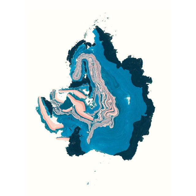 Contemporary marbling giclée print. High-quality limited edition marbling artwork by danish artist Pernille Snedker...