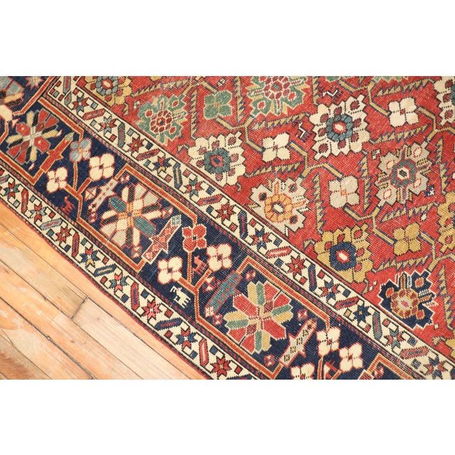 Textile 19th Century Antique Caucasian Shirvan Rug, 3'7'' X 4'9'' For Sale - Image 7 of 10