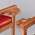 Red Leather and Oak Billiard Barstools With Cupholders, Restored For Sale - Image 10 of 12