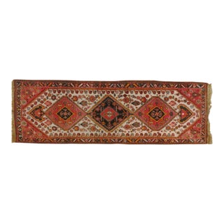 Vintage Hand Knotted Persian Runner For Sale