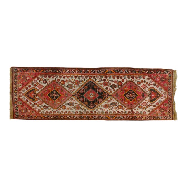 Vintage Hand Knotted Persian Runner For Sale