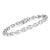 Embellish your wrist with this exquisite .925 sterling silver diamond link bracelet. 1/10ct TDW of round cut diamonds...
