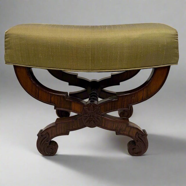 Neoclassical Early 19th Century Fine single Neoclassical Stool For Sale - Image 3 of 7