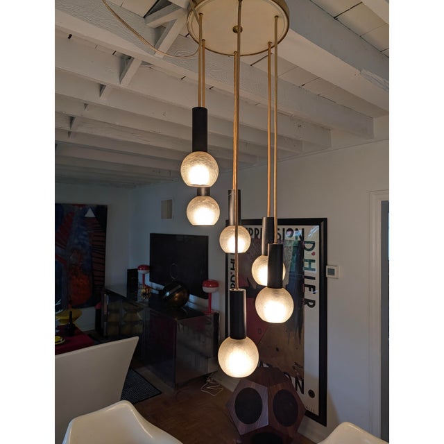 Mid-Century Modern 1960s Mid Century Modern Cascading Chandelier For Sale - Image 3 of 9
