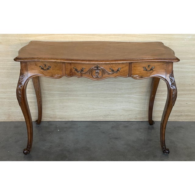 20th Century Wood French Louis XV Style Writing Desk, 1920 For Sale - Image 16 of 18