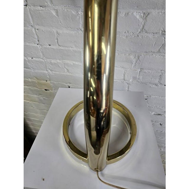 Bass Squiggle Table Lamp With Pleated Shade For Sale In Providence - Image 6 of 8