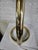 Brass Squiggle Table Lamp With Pleated Shade For Sale In Providence - Image 6 of 8