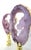 Contemporary Lilac and Gold Leaf Geode Finials, a Pair by C. Damien Fox For Sale - Image 3 of 4