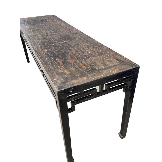 19th Century Chinese Elmwood Console Table For Sale - Image 11 of 12