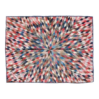 19thc Collide-Scope Star Quilt For Sale