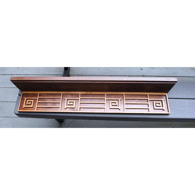 Mid 20th Century Wood "Greek Key" Wall Shelf Chairish