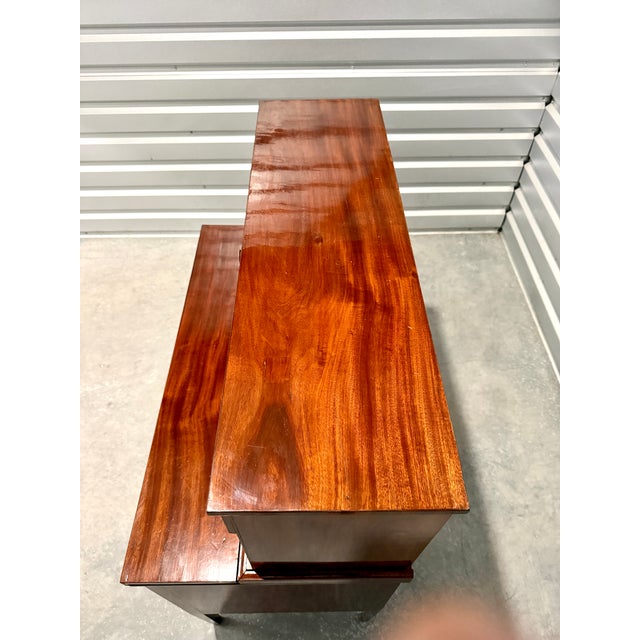 Early 19th Century American Federal Period Mahogany Secretary Chest With Eagle Inlay, New England For Sale - Image 16 of 17