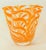 Italian Murano Venetian Vase Orange Swirl Freeform Handkerchief 1970s For Sale - Image 11 of 12