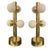 Golden Lamps with White Spheres, Set of 2 For Sale - Image 5 of 5