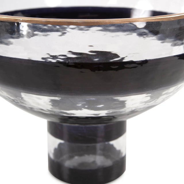 Kenneth Ludwig Chicago The Vector Pedestal Glass Bowl For Sale - Image 4 of 7