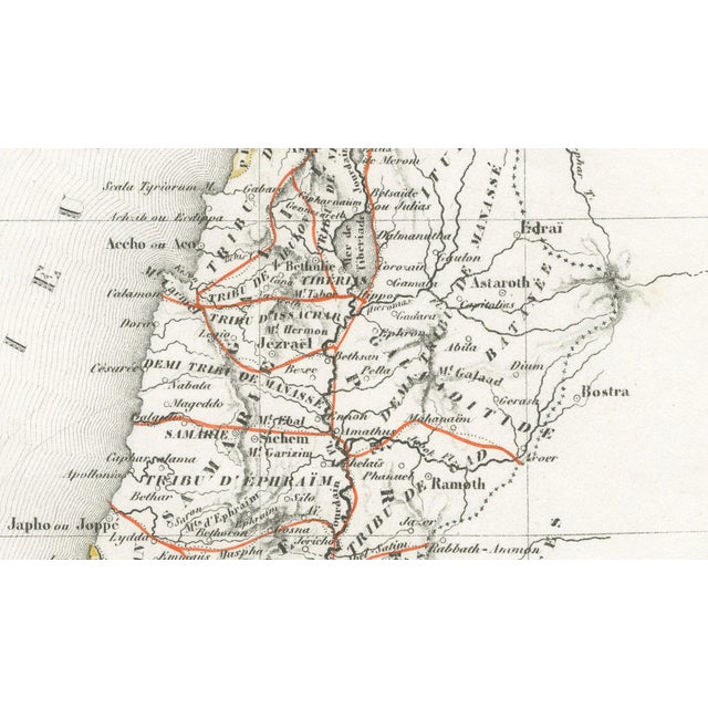 Paper Map of Holy Land Jerusalem and Sinai from A.H. Dufour, Paris, France, 1846 For Sale - Image 7 of 9