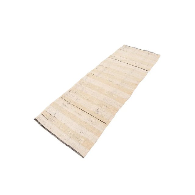 Mid-Century Modern Mid 20th Century Modern Vintage Turkish Kilim Runner For Sale - Image 3 of 7