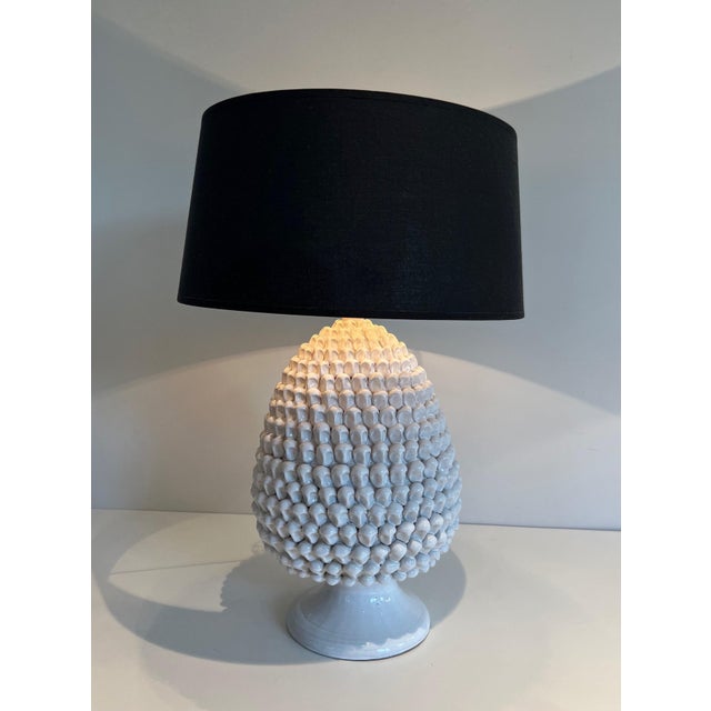 Pair of Ceramic Table Lamps Circa 1970 For Sale - Image 6 of 12