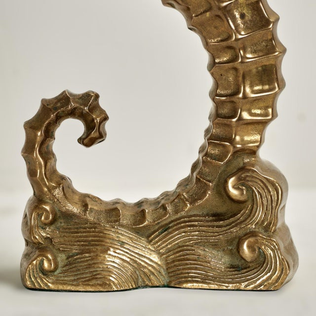 Metal Vintage Art Deco Style Seahorse Sculpture or Figure For Sale - Image 7 of 7