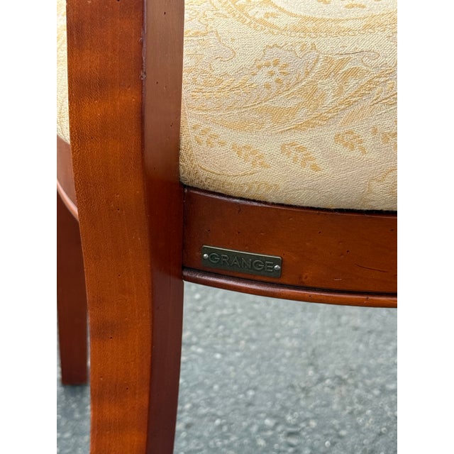 Grange Furniture Solid Cherry Dining Chairs Made in France - Set of 10 For Sale - Image 9 of 12