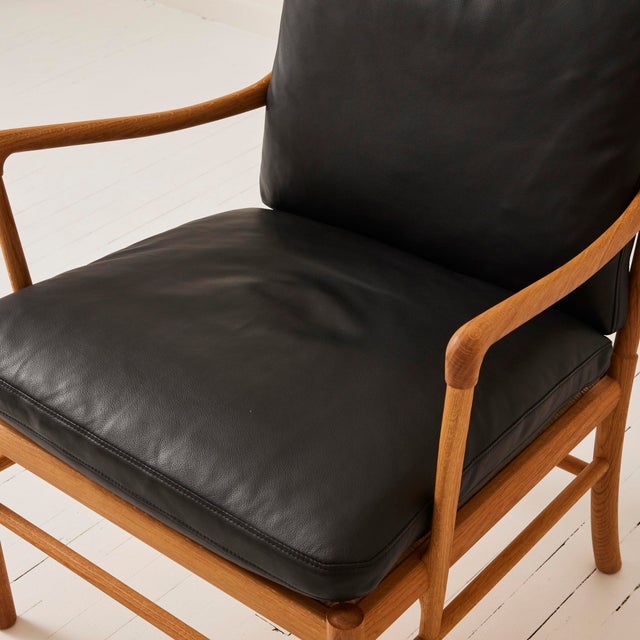 Carl Hansen & Søn Ole Wanscher Ow-149 "Colonial" Chair in Oak With Leather Cushions, Made by Carl Hansen and Son For Sale - Image 4 of 12
