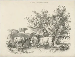 Thomas Sidney Cooper, Cattle, 1839, Print