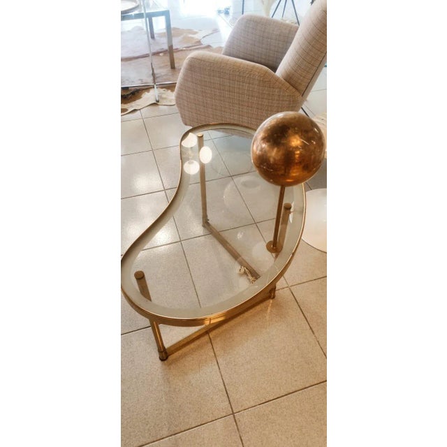 Gold Mid-Century Table with Built-in Light For Sale - Image 8 of 18