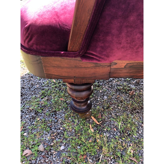 Antique Purple Velvet Victorian Fainting Couch Chaise Longue Chairish