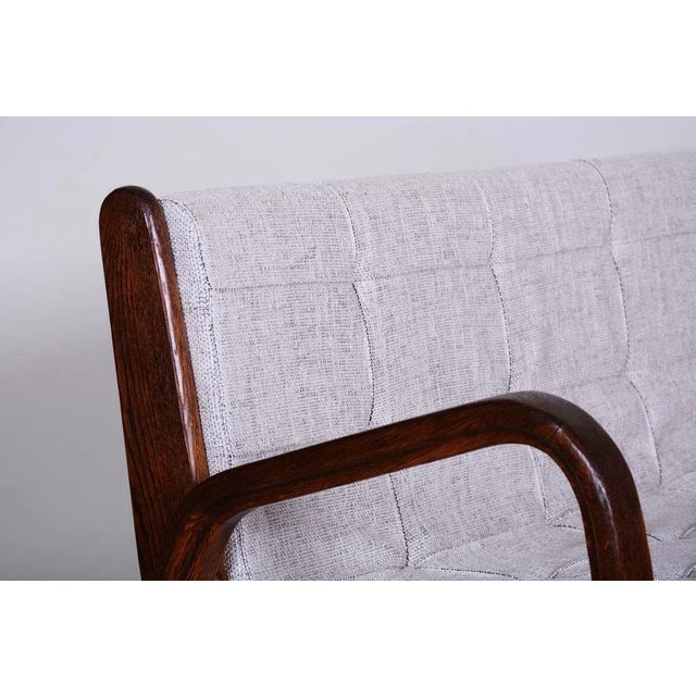 1950s Mid-Century Brown Sofa in Beech by Jan Vanek, 1950s For Sale - Image 5 of 10