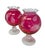 Set of 2 Grand 8" Princess House "Heritage" Cranberry Glass Rose Bowls - Circa 1974 For Sale - Image 9 of 11