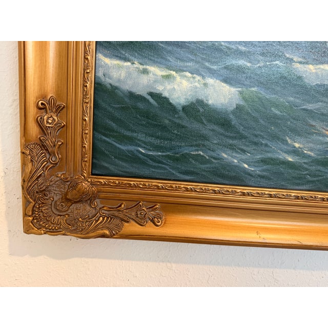 Gerhard Lukas Larsen (German 1911-1965) Oil Canvas Vintage, Maritime, Seascape For Sale - Image 4 of 13